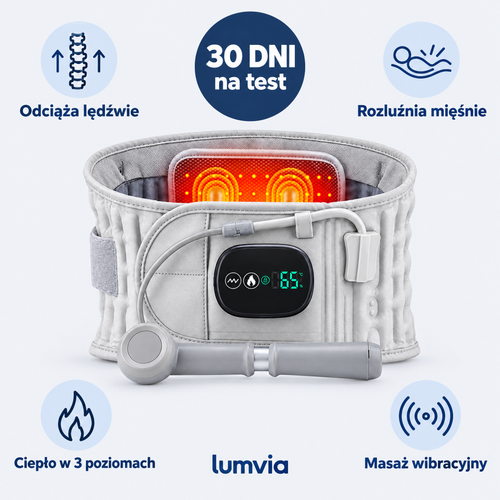 Lumvia Termo: pas, który odciąża lędźwie, grzeje i masuje. 30 dni na test